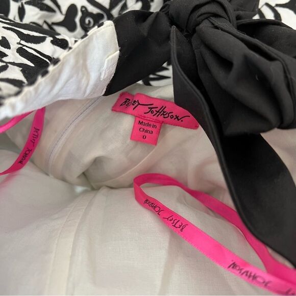 Betsey Johnson Y2K strapless‎ embroidered dress XOXO love - Picture 4 of 8